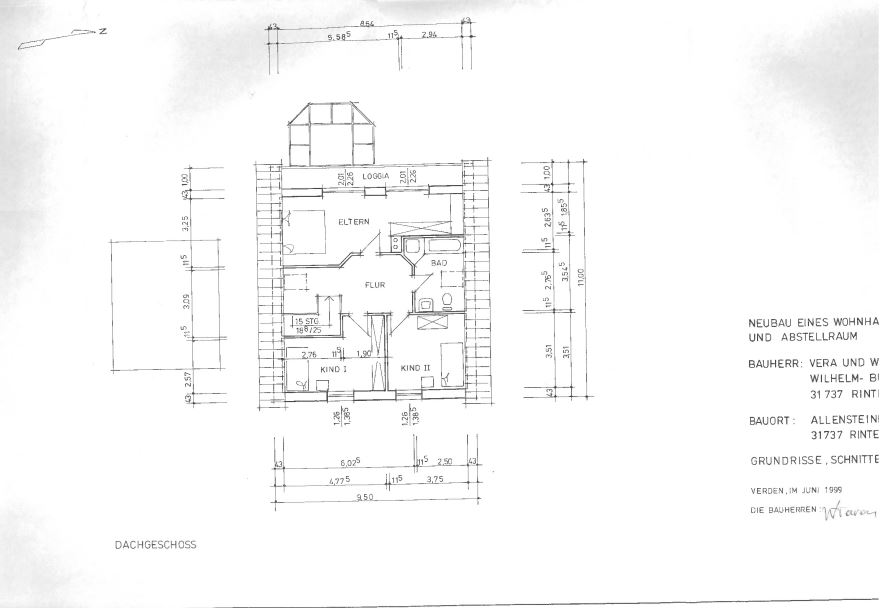 Grundriss Dachgeschoss